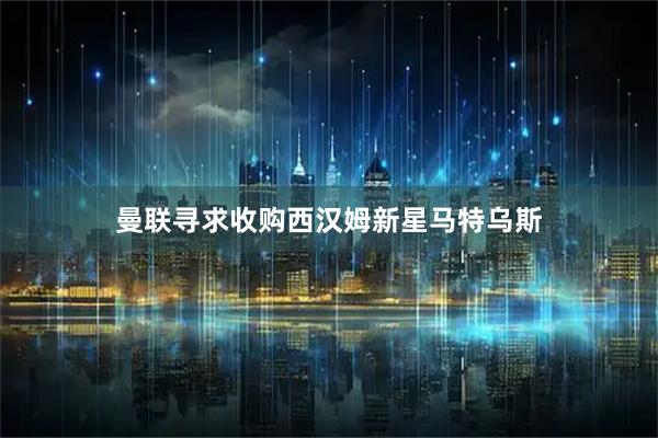 曼联寻求收购西汉姆新星马特乌斯