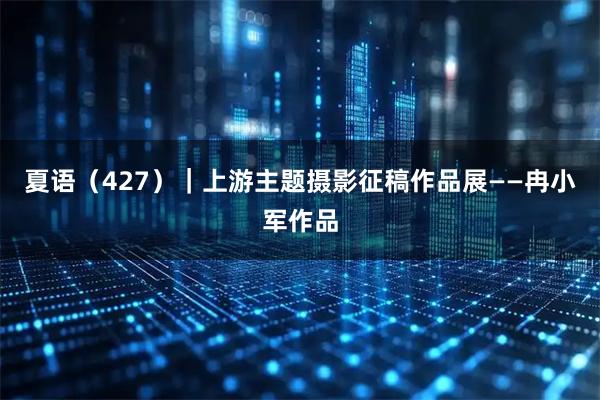 夏语（427）｜上游主题摄影征稿作品展——冉小军作品