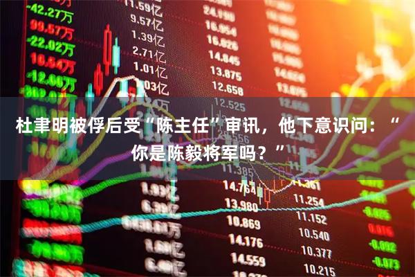 杜聿明被俘后受“陈主任”审讯，他下意识问：“你是陈毅将军吗？”